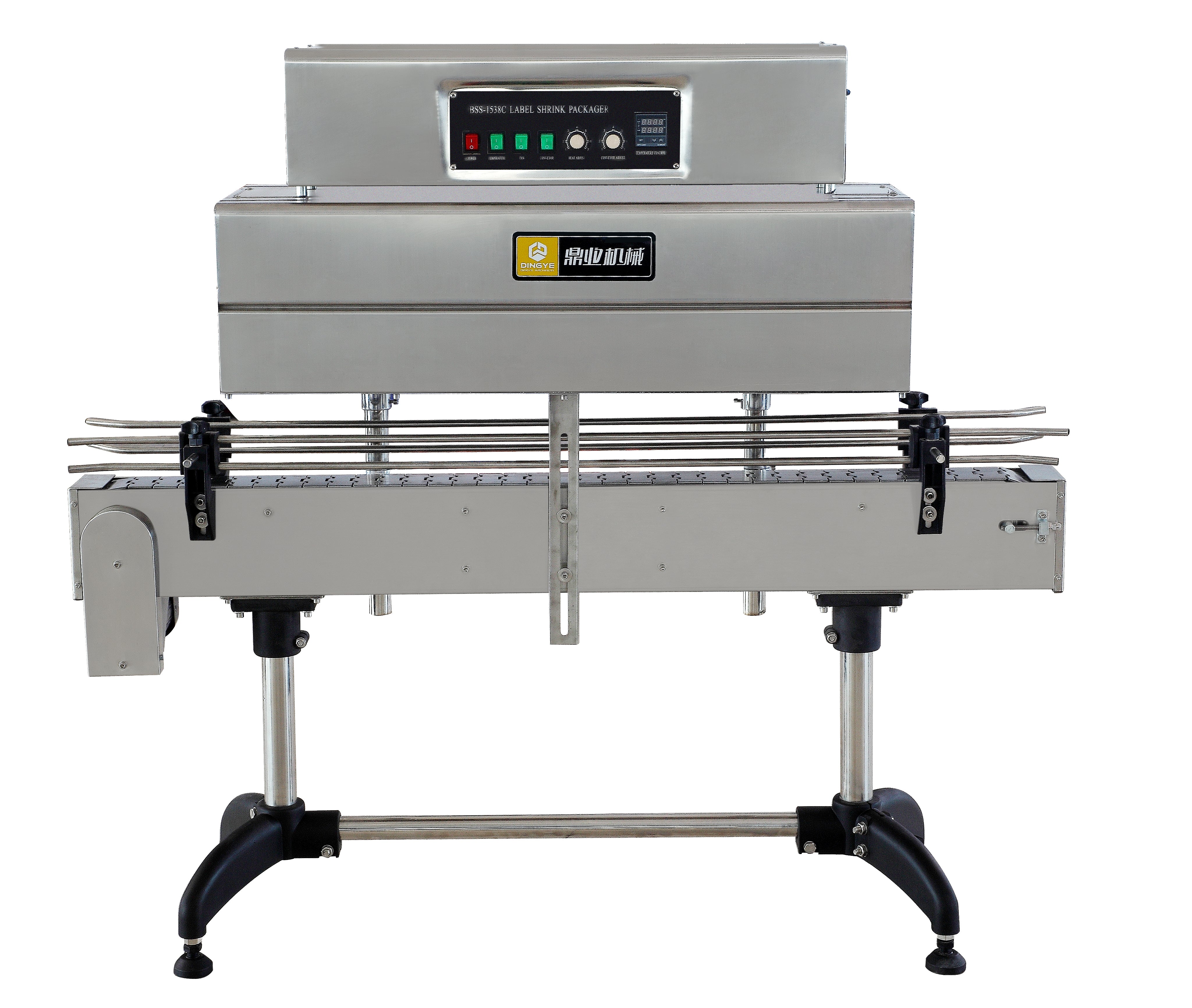CE-445 Shrink Heat Tunnel Packaging Machine - Solid Flat Surface Conveyor