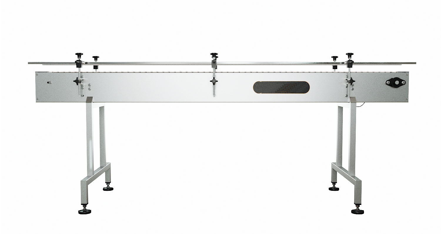 12"W Inline Conveyor with Plastic Table Top Belt - 10ft L