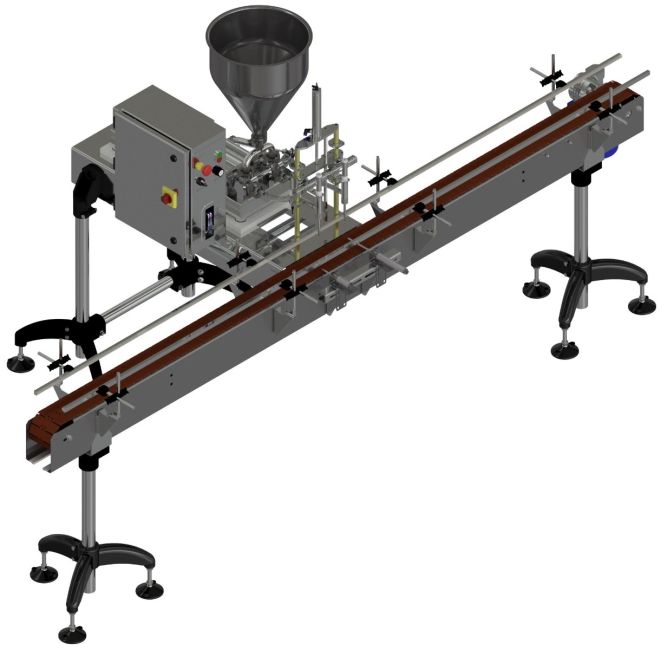 Automatic Indexing Conveyor System for Piston Filler