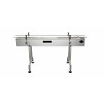 7.5"W Inline Conveyor with Plastic Table Top Belt - 6ft L