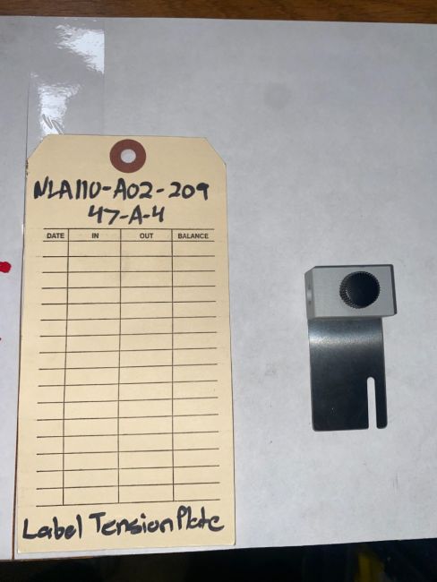 Label Tension Plate
